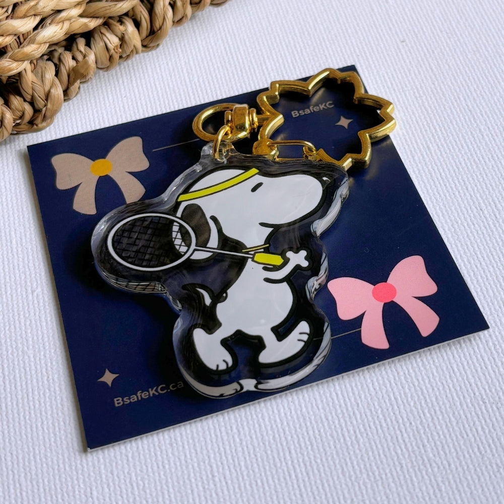 Snoopy badminton keychain | Badminton Decor | Badminton bag